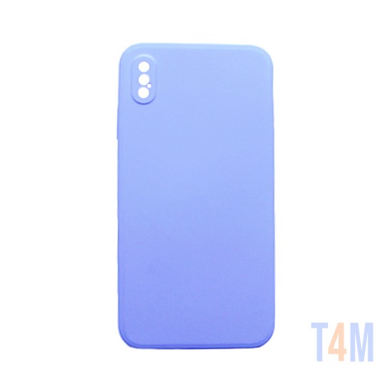 Capa de Silicone com Moldura de Câmera para Apple iPhone XS Max Roxo